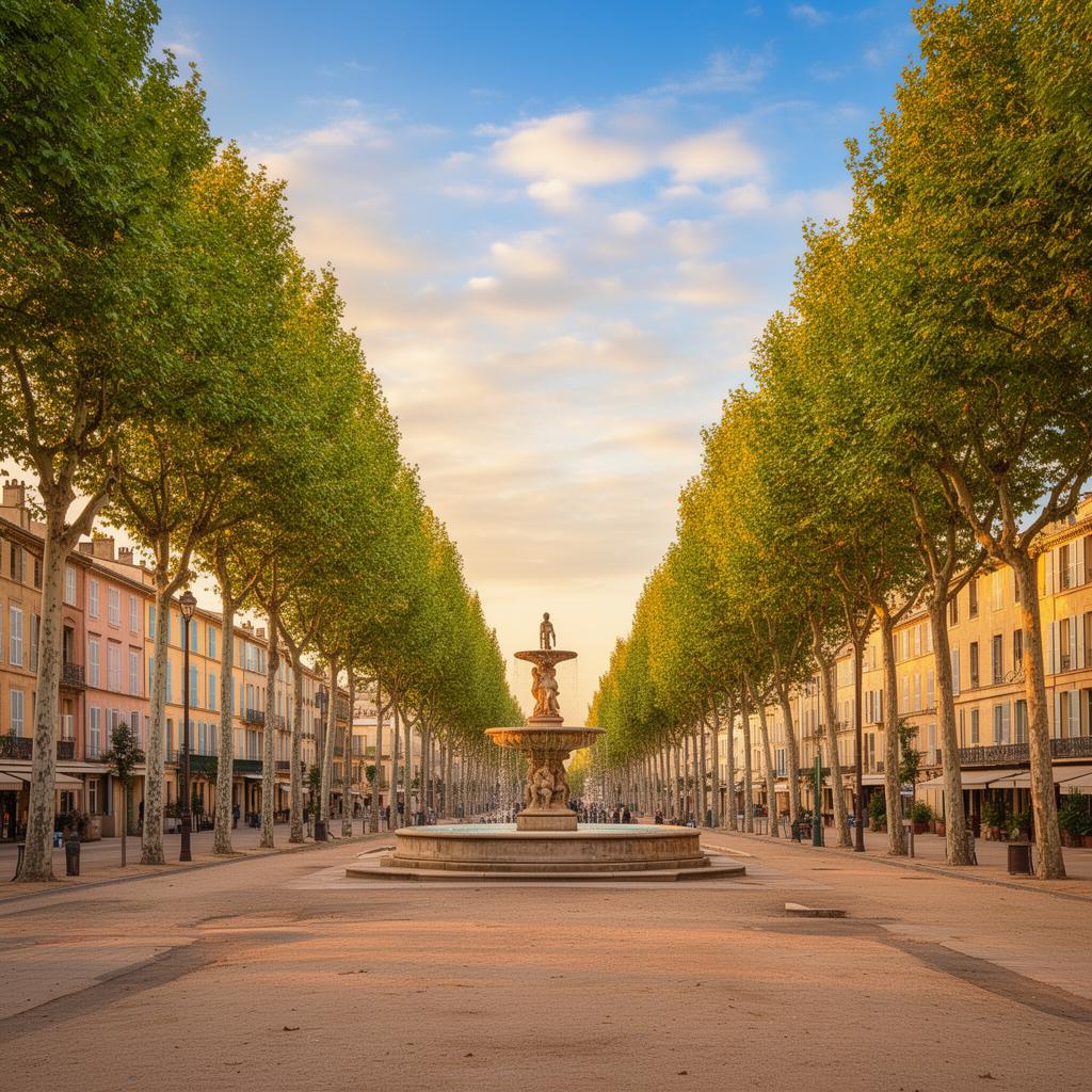 Vue d'Aix-en-Provence — Cours Mirabeau